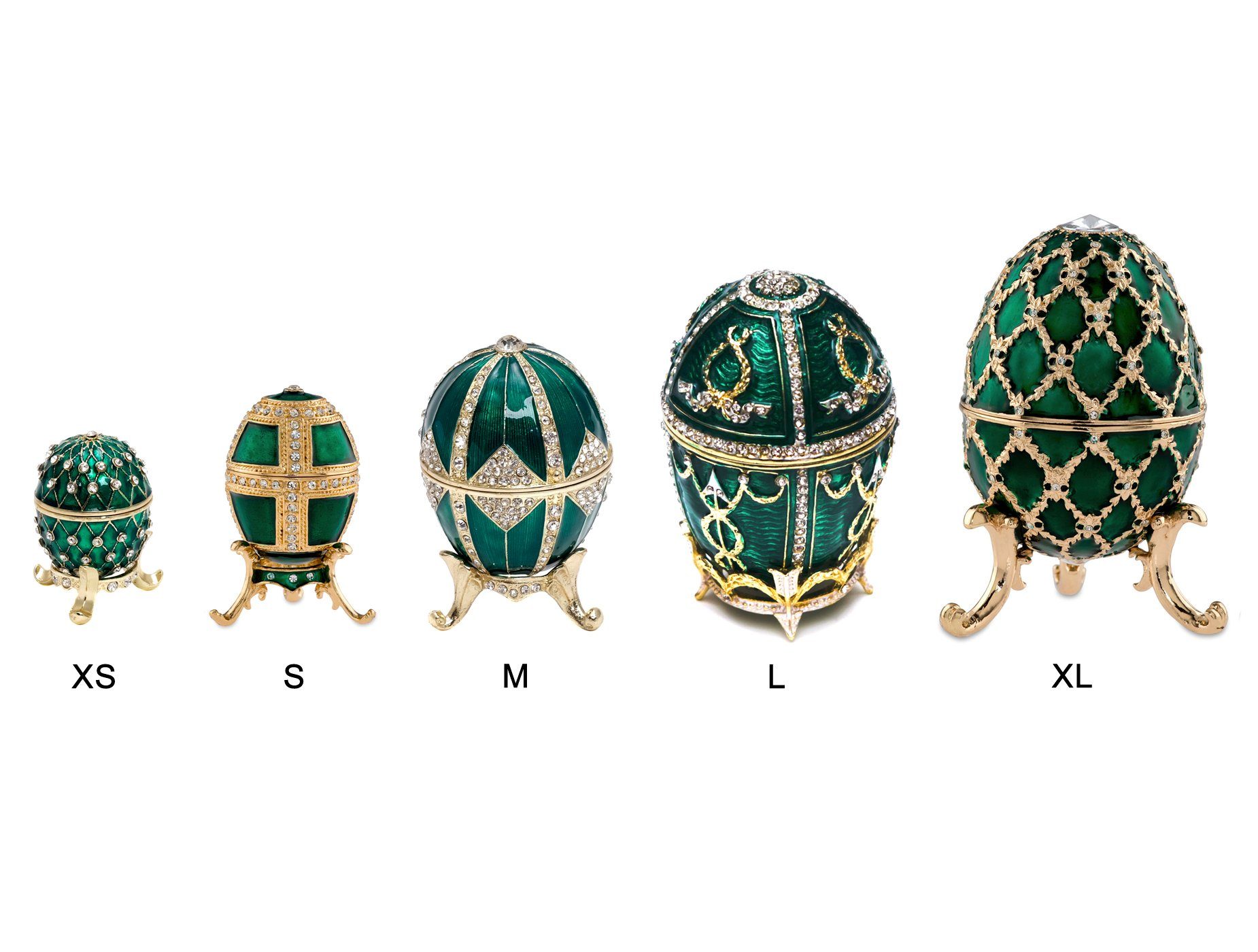 Brillibrum Aufbewahrungsbox Schmuckei in Smaragdgrün Schmuckdose vergoldet Schmuckkästchen