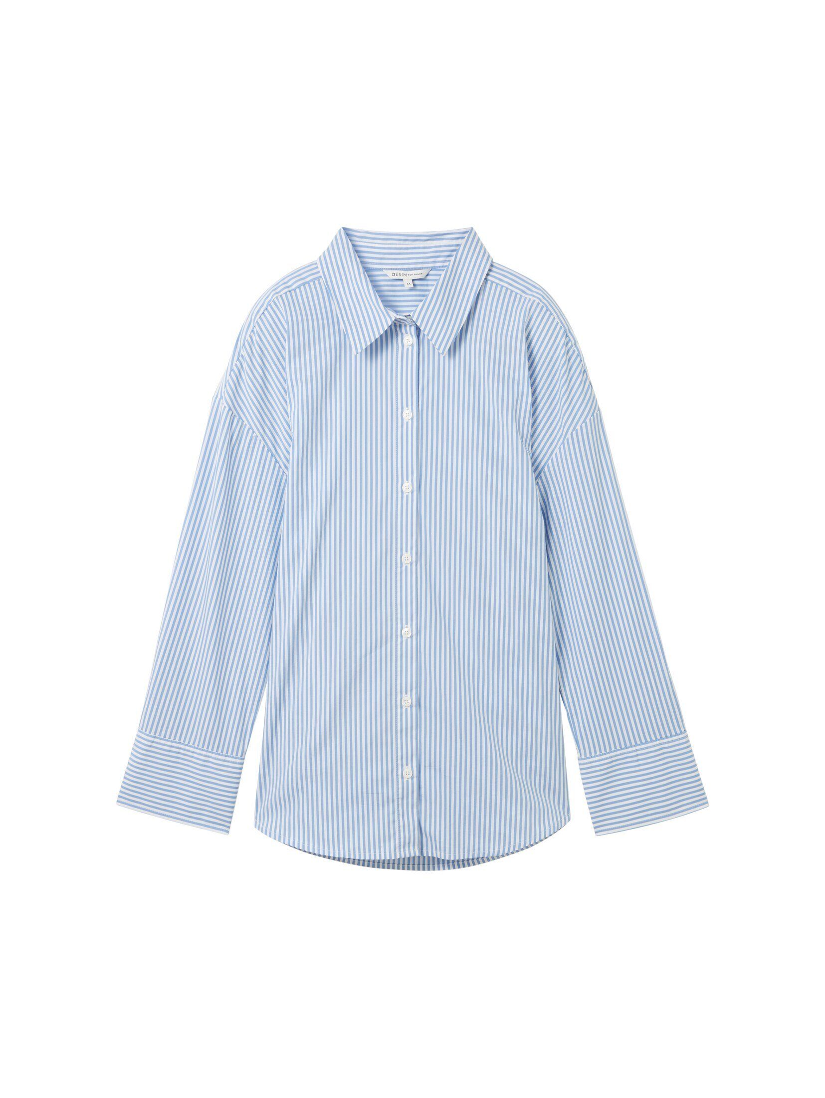 TOM TAILOR Denim Langarmbluse Gestreiftes Loose günstig online kaufen