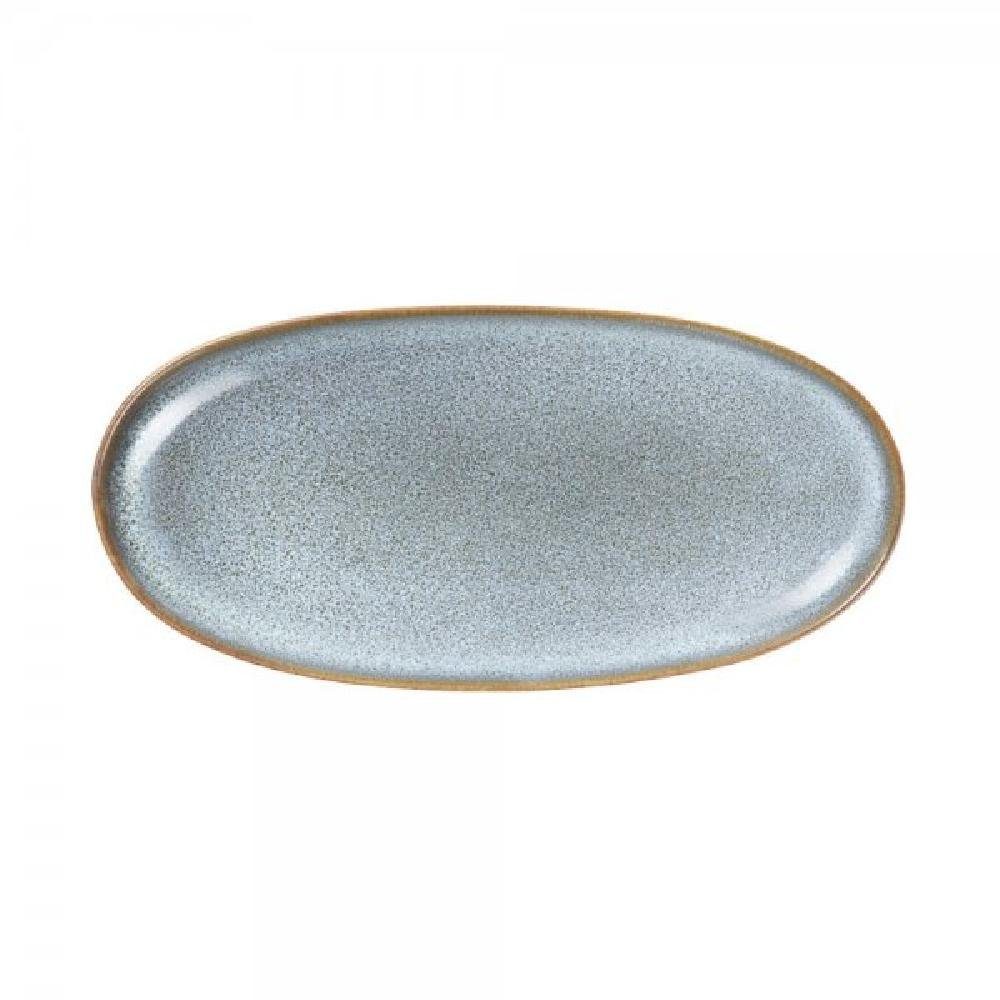 ASA Frühstücksteller Asa Aperitifeller Grau-Blau (20cm) Oval Saisons Denim