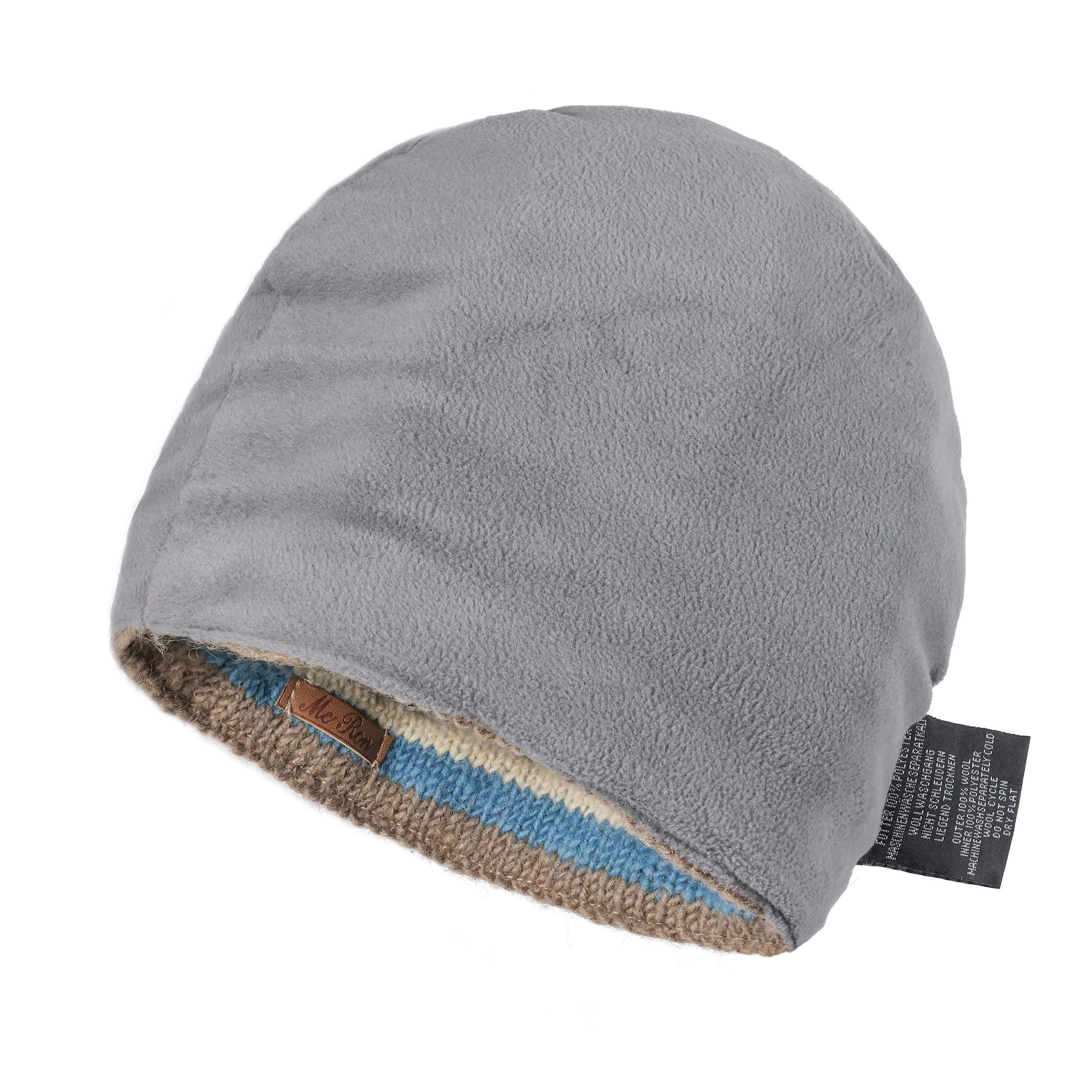 McRon Strickmütze Wollmütze im Norweger Design Modell Milony mit Umschlag günstig online kaufen