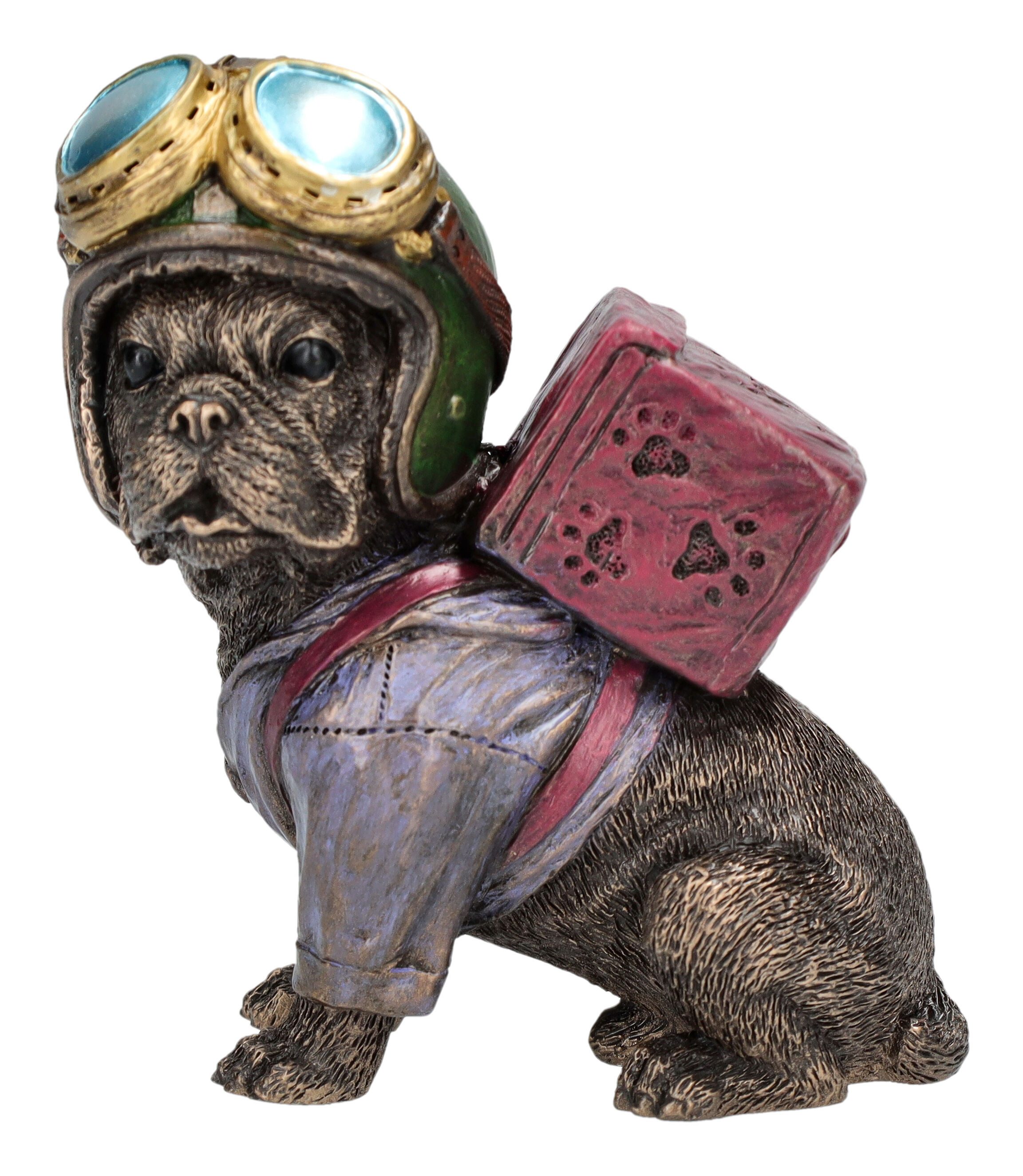Figuren Shop GmbH Tierfigur Lustige Bulldoggen Figur – Sammler Deko Statue 8 cm Veronese Dekofigur