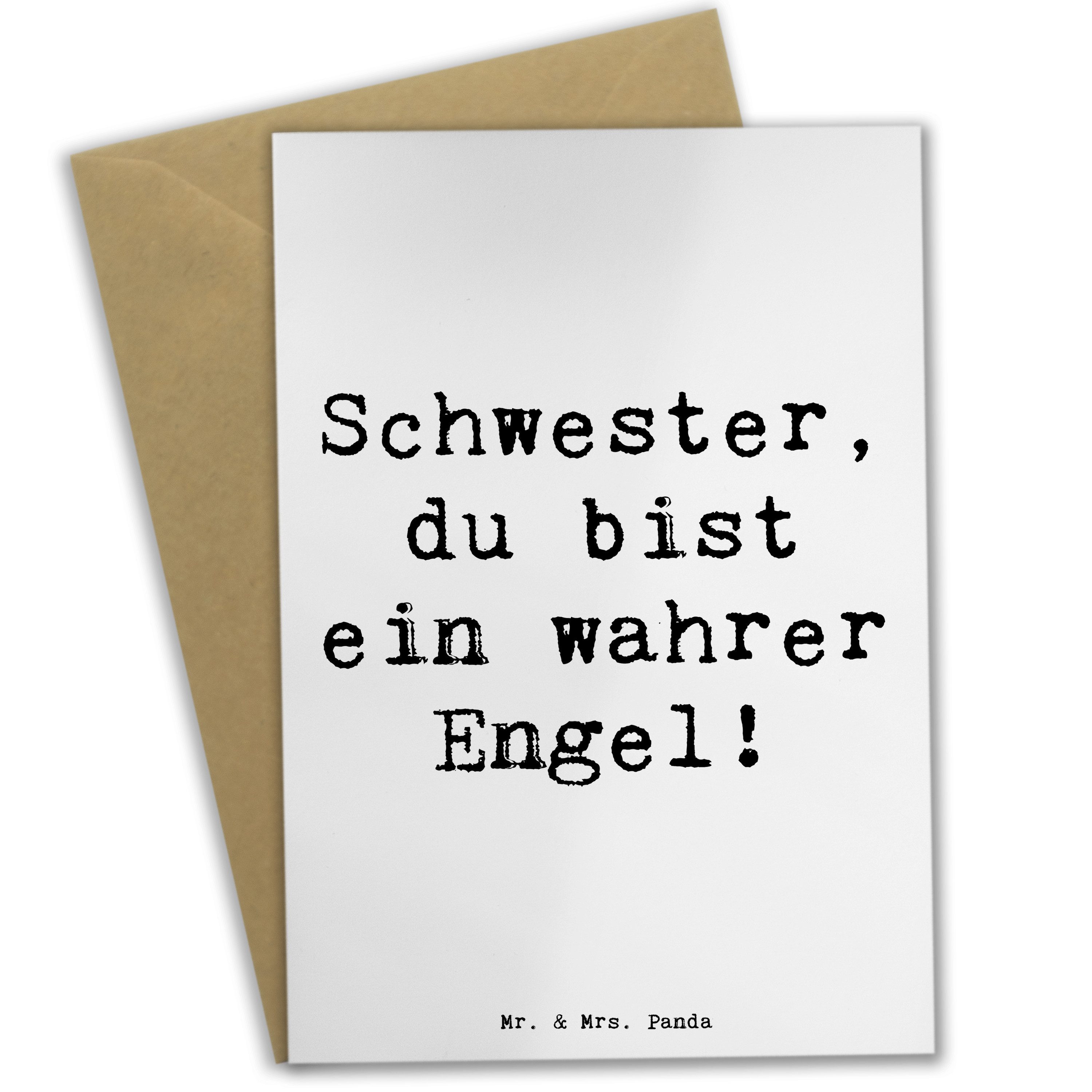 Glückwunschkarte Für Die Schwester – „Du Bist Die Allerbeste SCHWESTER“ Mit Herz-Umschlag