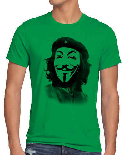 style3 Print-Shirt Herren T-Shirt Anonymous Che Guevara guy fawkes occupy maske guy fawkes hacker g8 kuba