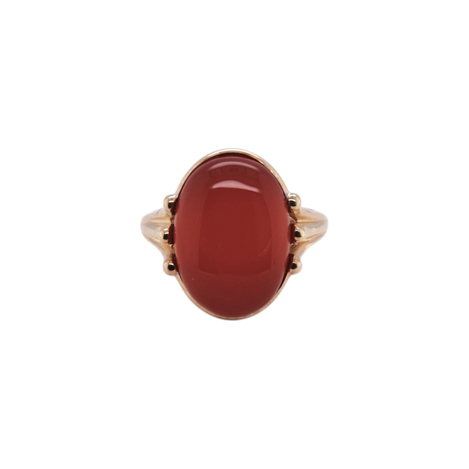 Sogni d'oro Fingerring mit Carneol, Silber 925 vergoldet