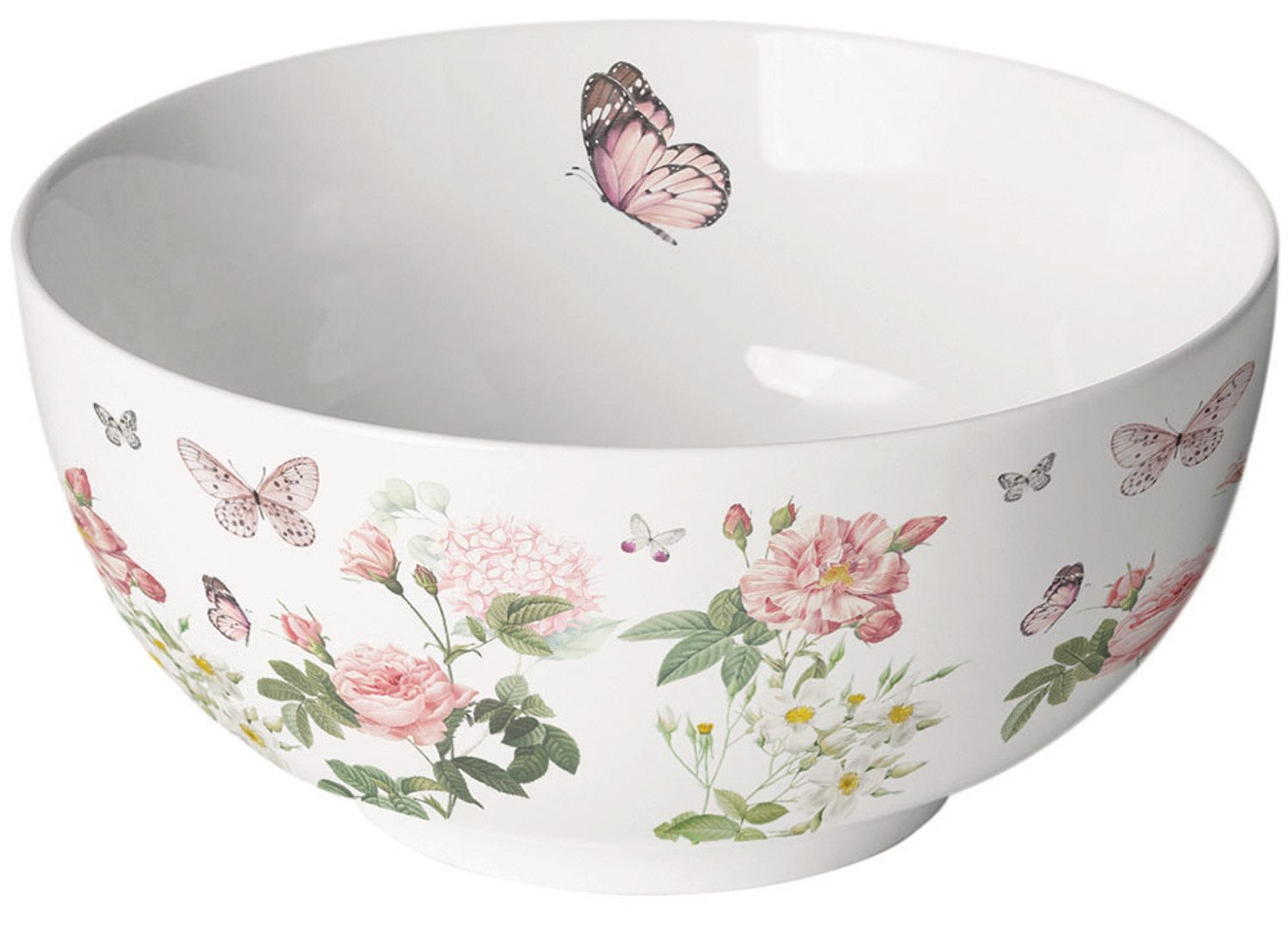 Ambiente® Müslischale Amelia, Porzellan, (1-tlg), Porzellan-Schüssel New Bone China Ø 14 Höhe 6,5cm Volumen ca.0,4l