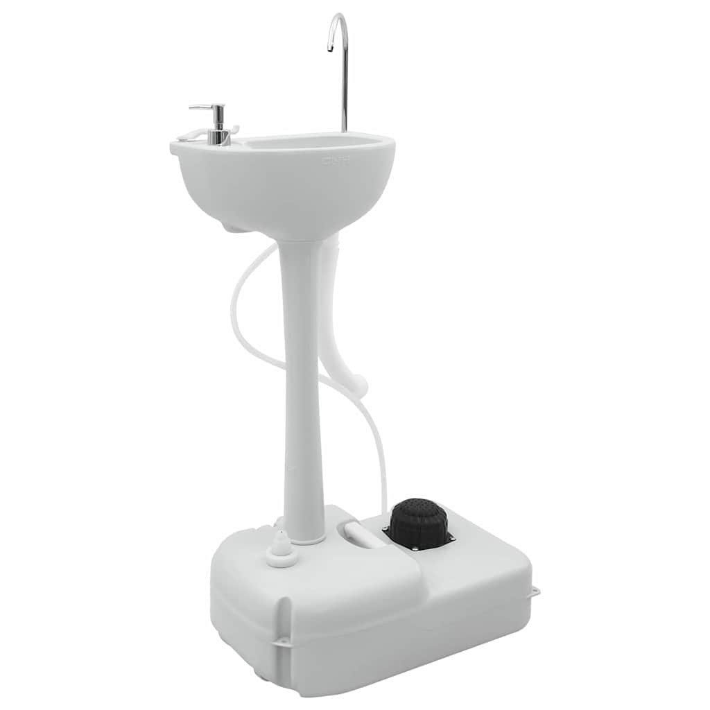 vidaXL Wassertank Camping-Handwaschstation Grau 50,5 x 33 x 103 cm Plastik (1 St)