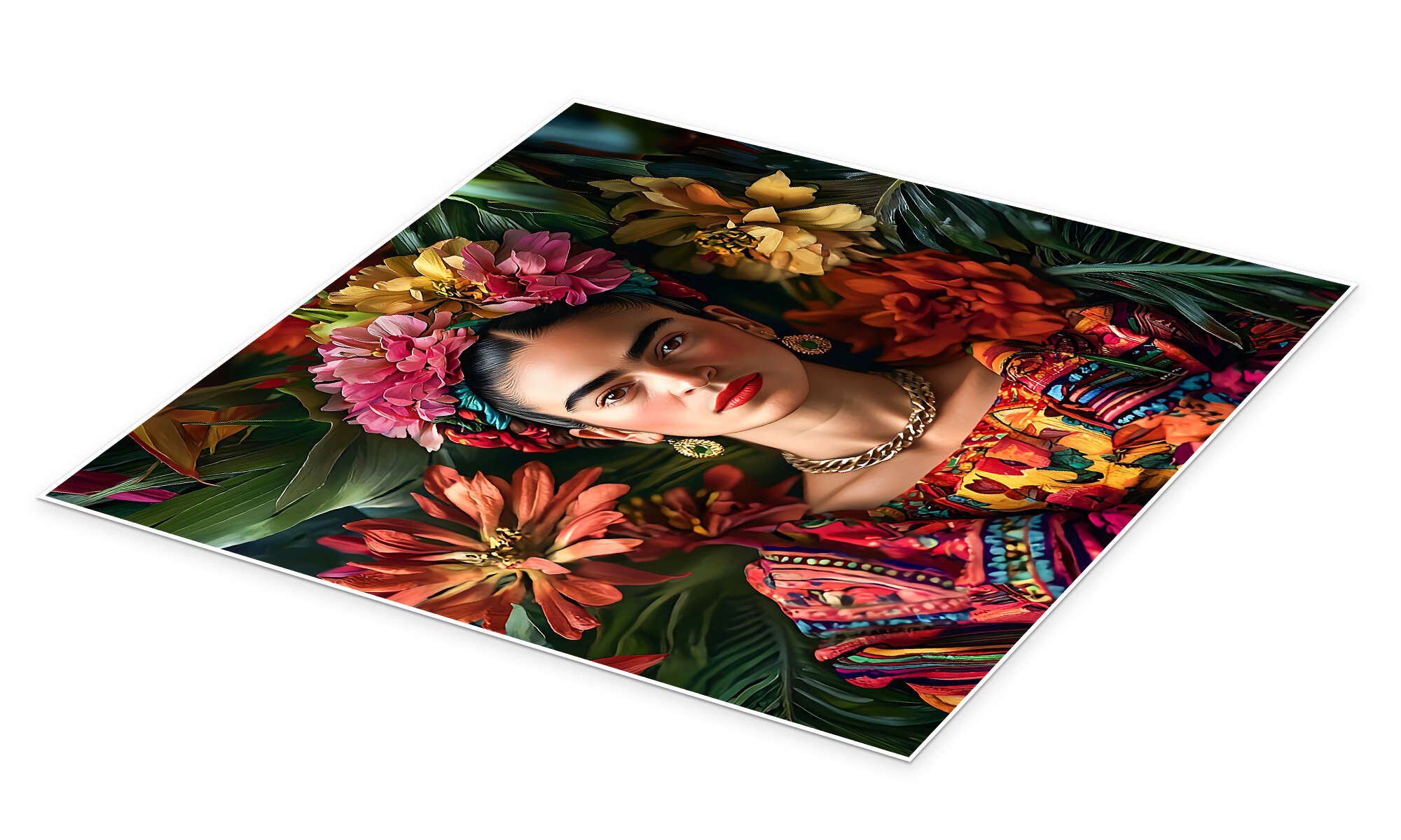 Posterlounge Wandbild Frida Kahlo Floral, Mark Ashkenazi, erhältlich als Poster, Leinwandbild, Wandsticker oder Acrylglasbild – Bild 2 von 5