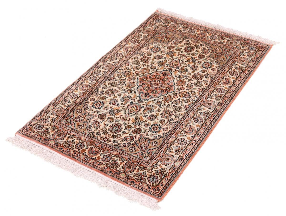 Orientteppich, 4 mm Seidenteppich Nain 64x99 Seide rechteckig, Kaschmir Höhe: Handgeknüpfter Trading,