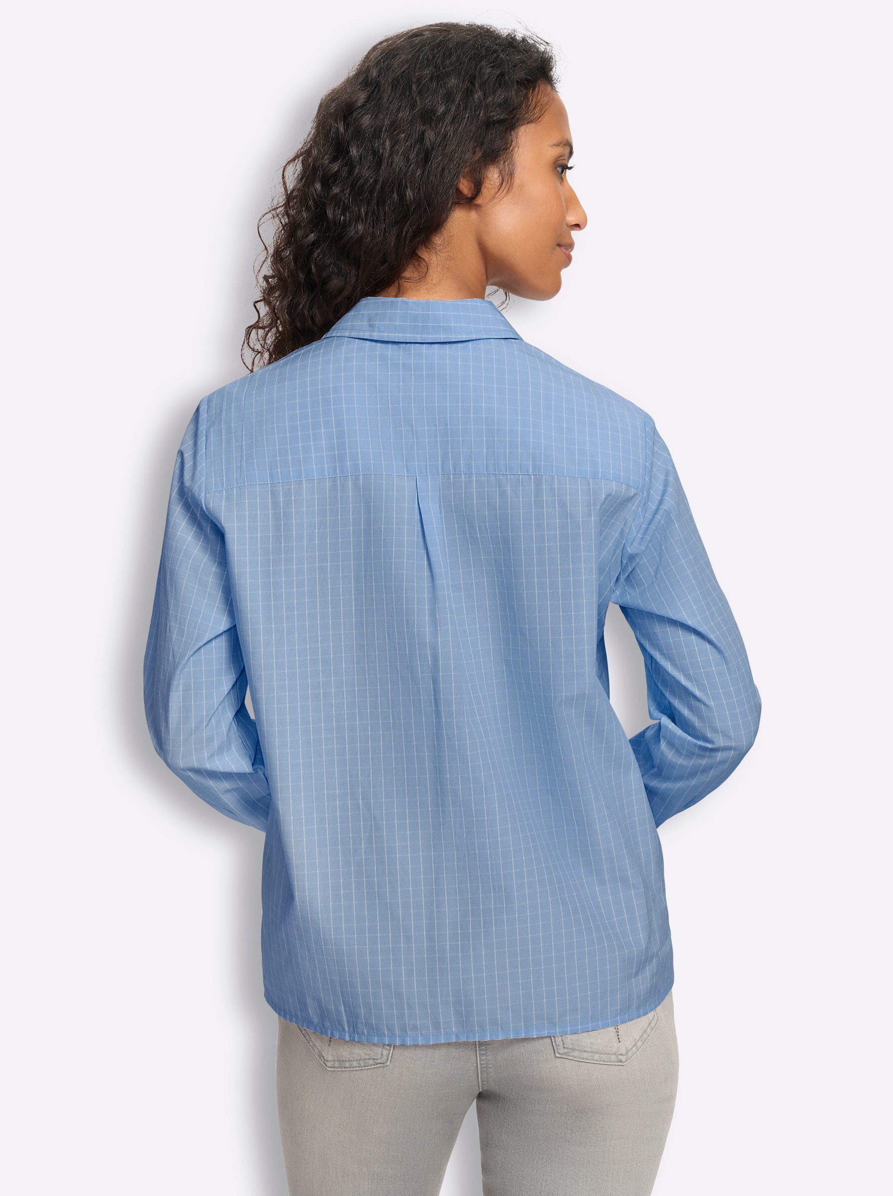heine Klassische Bluse Karo-Bluse Langarm