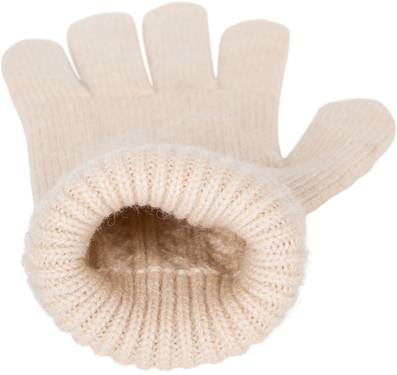 3-Teiliges Set Handschuh (3-St), Strickschal, styleBREAKER Schal Beige Mütze