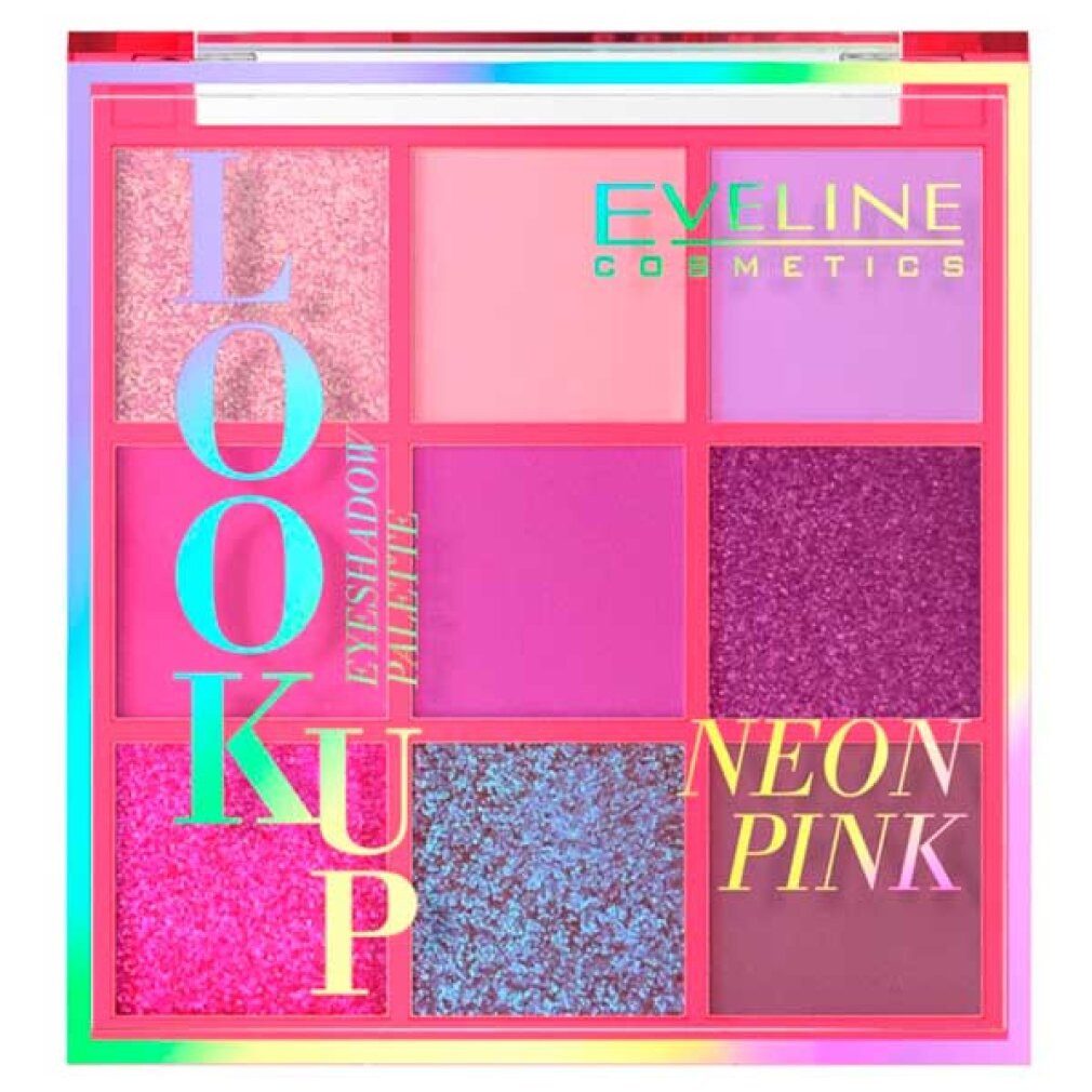 Eveline Cosmetics Lidschatten Look Up Neon Pink paleta 9 cieni do powiek 10,8g