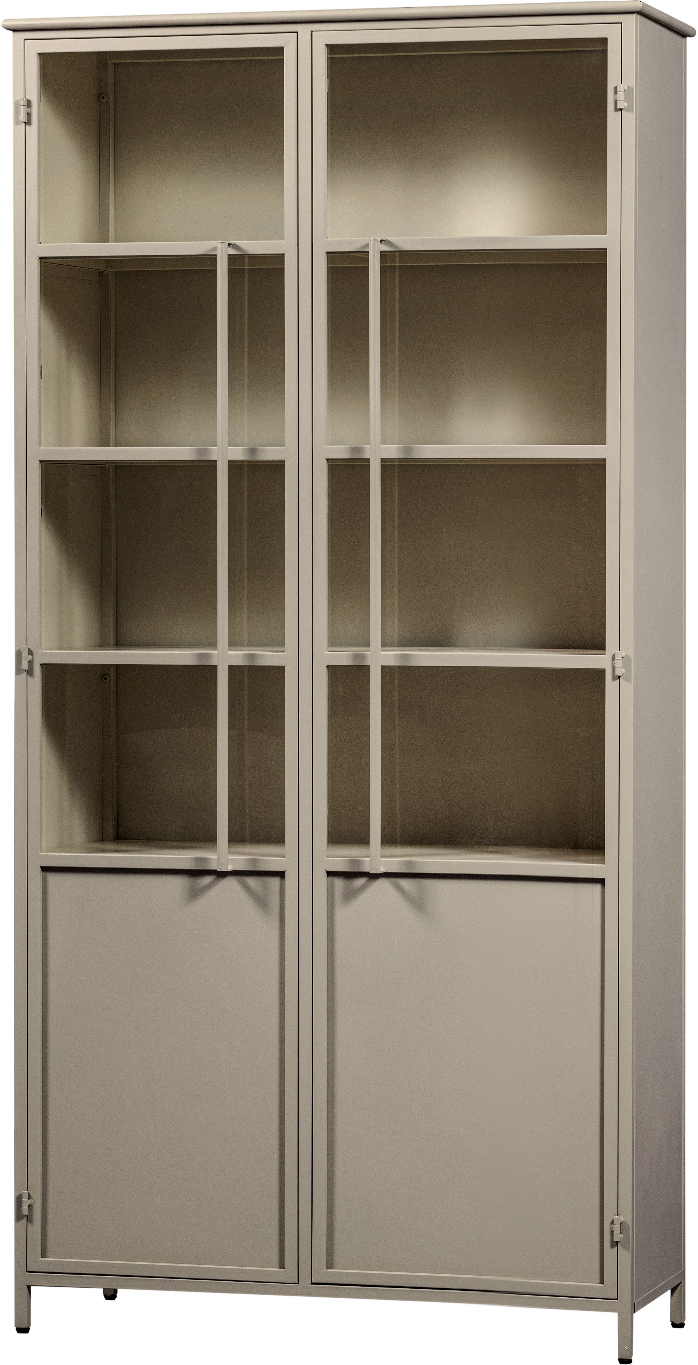 WOOOD Vitrine Die Vitrine Exhibit aus mattem Metall bietet 5 robuste Einlegeböden.
