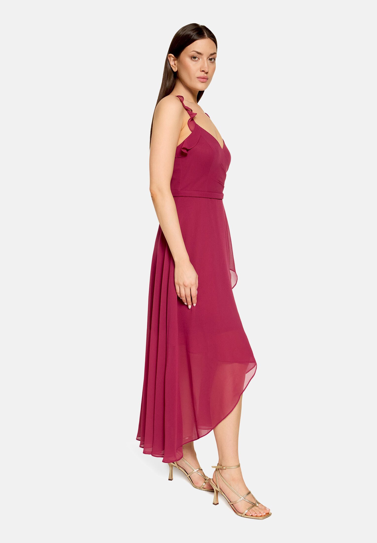 Vera Mont Abendkleid Damen mit Volant Wickel-Design