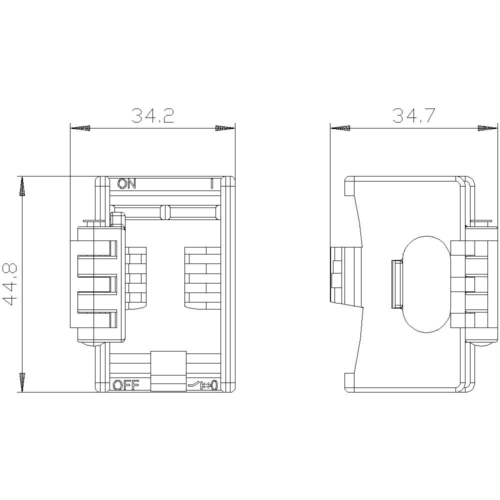SIEMENS Stromstoßschalter Siemens 3VA9088-0LB10 Leistungsschalterzubehör 1 St. (B x H x T) 34, (3VA9088-0LB10)