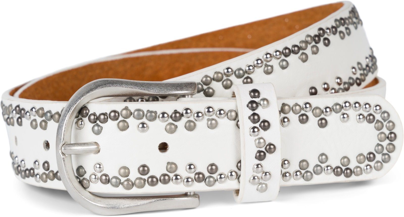 styleBREAKER Nietengürtel Gürtel mit kleinen Nieten (1-St)