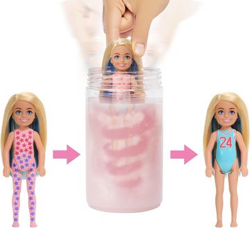 Sarcia.eu Anziehpuppe Barbie Color Reveal - Sportserie Puppe, Überraschung