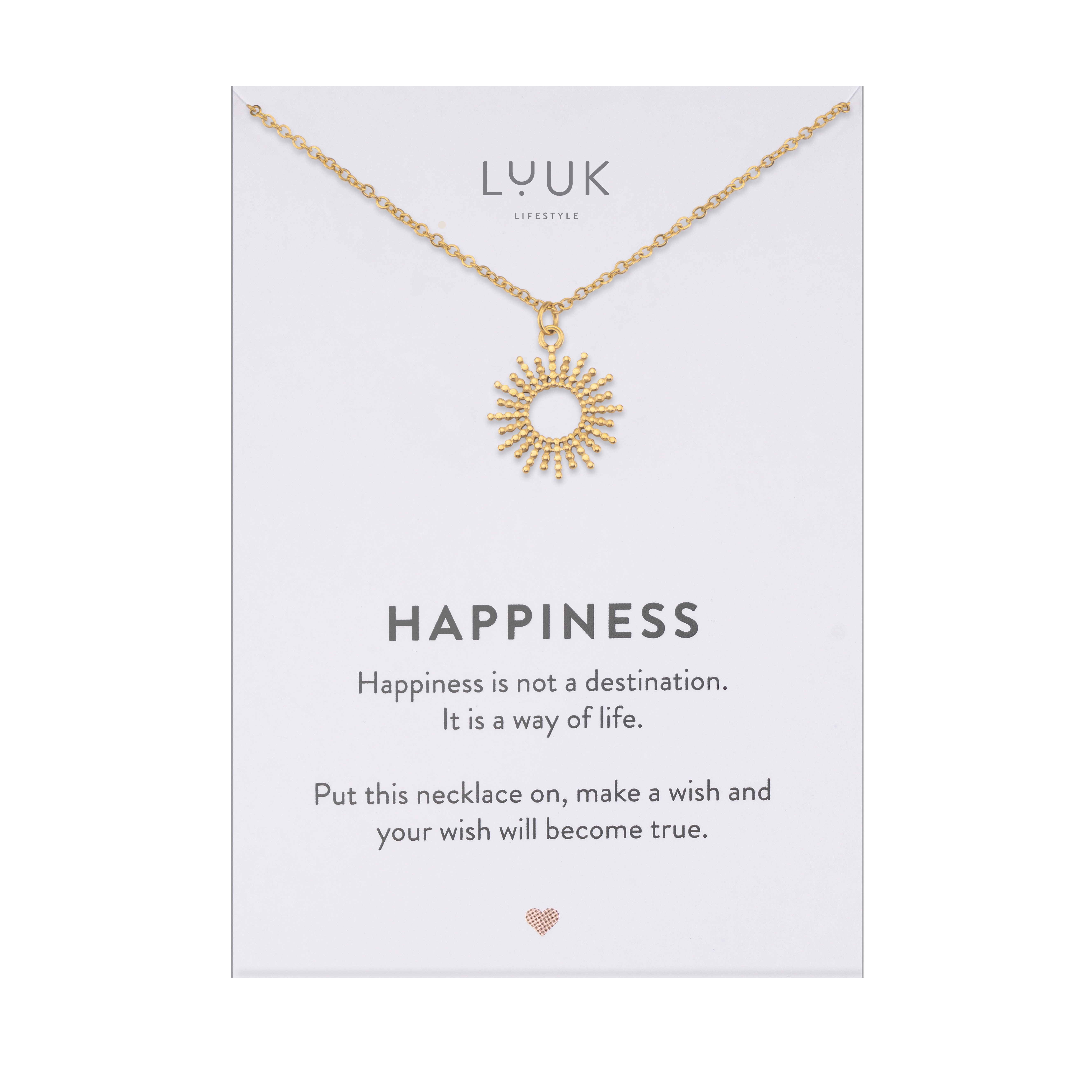 LUUK LIFESTYLE Kette mit Anhänger Sonne, günstig online kaufen
