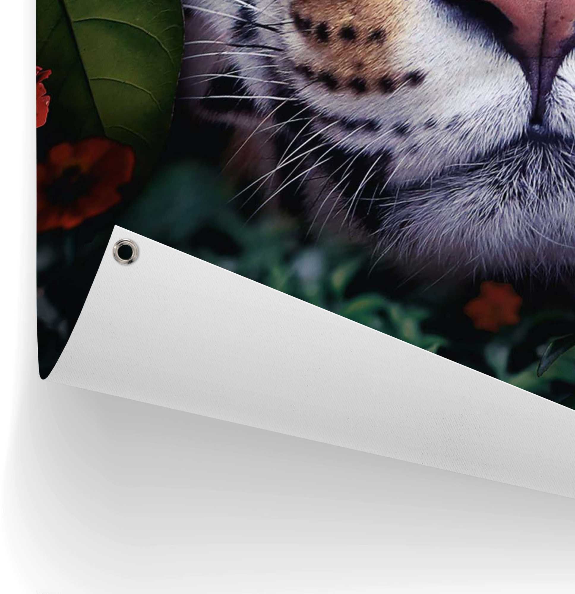 und Leopard, Außeneinsatz Gartenposter für Poster leichtes den Reinders! wasserfestes