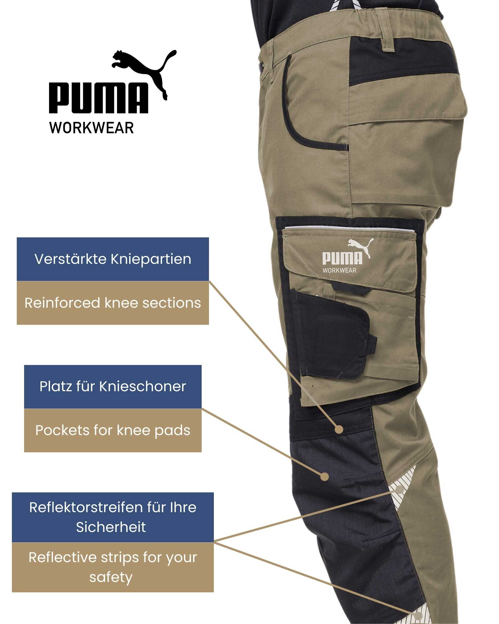 PUMA Workwear Arbeitsbundhose PRECISION X Arbeitshose für Herren - Verstärkte Kniepartien mit vielen Taschen - für Handwerk, Produktion und Baugewerbe – Bild 4 von 5