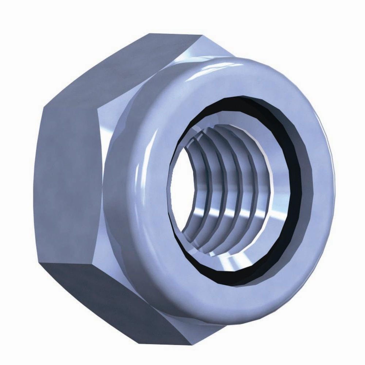 REISSER-Schraubentechnik GmbH Sicherungsmutter DIN 985 Sicherungsmutter, M 6, Stahl, verzinkt, blau passiviert.