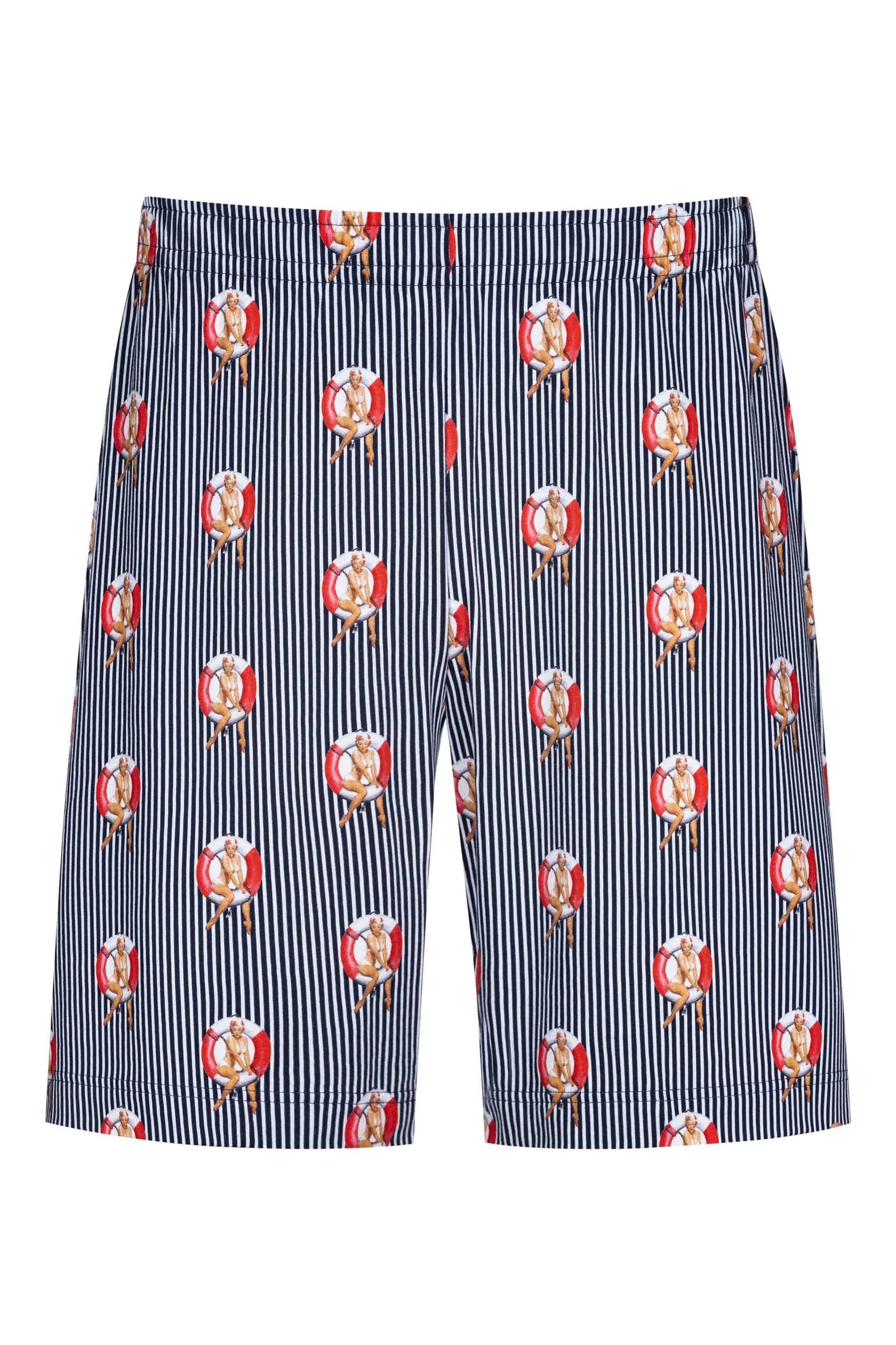Schlafhose Mey Herren Hose kurz Serie Lifebelt