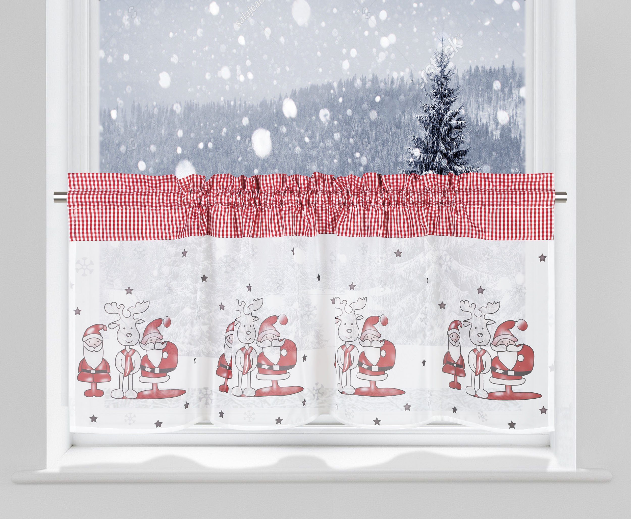 Scheibengardine Nikolaus My Home Stangendurchzug 1 Stuck Online Kaufen Otto