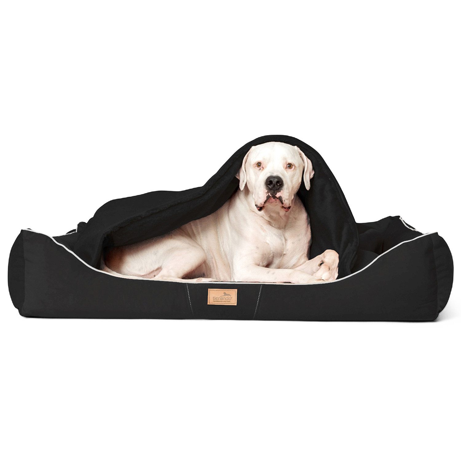 tierlando® Tierbett Orthopädisches Hundebett RUDOLPH inkl. Schonbezug mit Hundedecke, Inklusive Matratzenschoner mit integrierter Hundedecke
