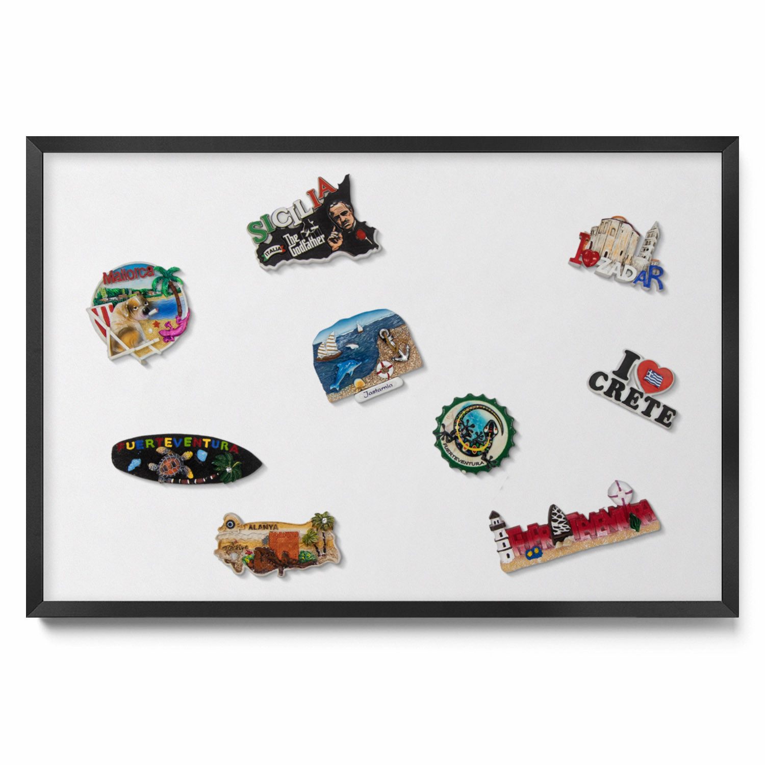 Tulup Magnettafel mit schwarzem Rahmen, einfarbigen Farben, für das Homeoffice, Magnetisches Memoboard Dekorative für Erinnerungen