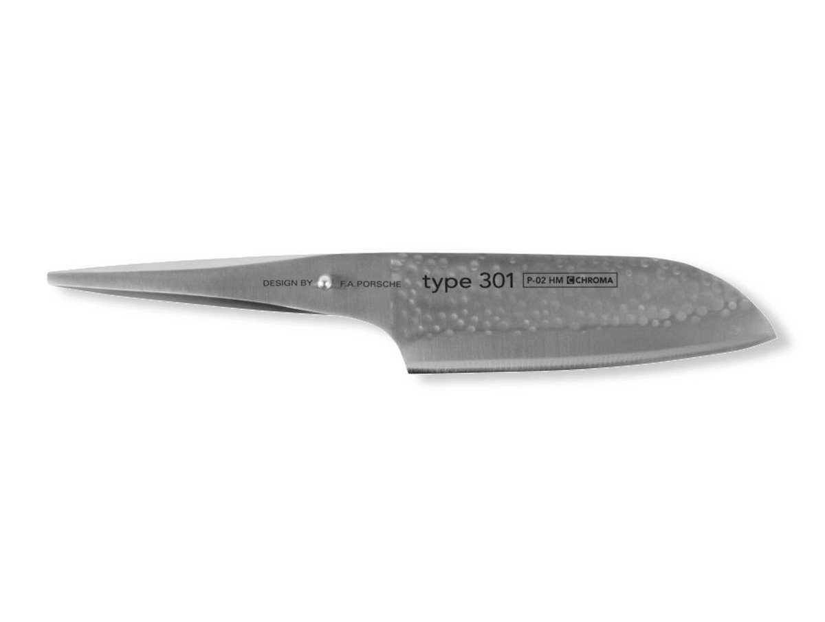 CHROMA Santokumesser Type 301 Santoku Hammerschlag 17,8 cm