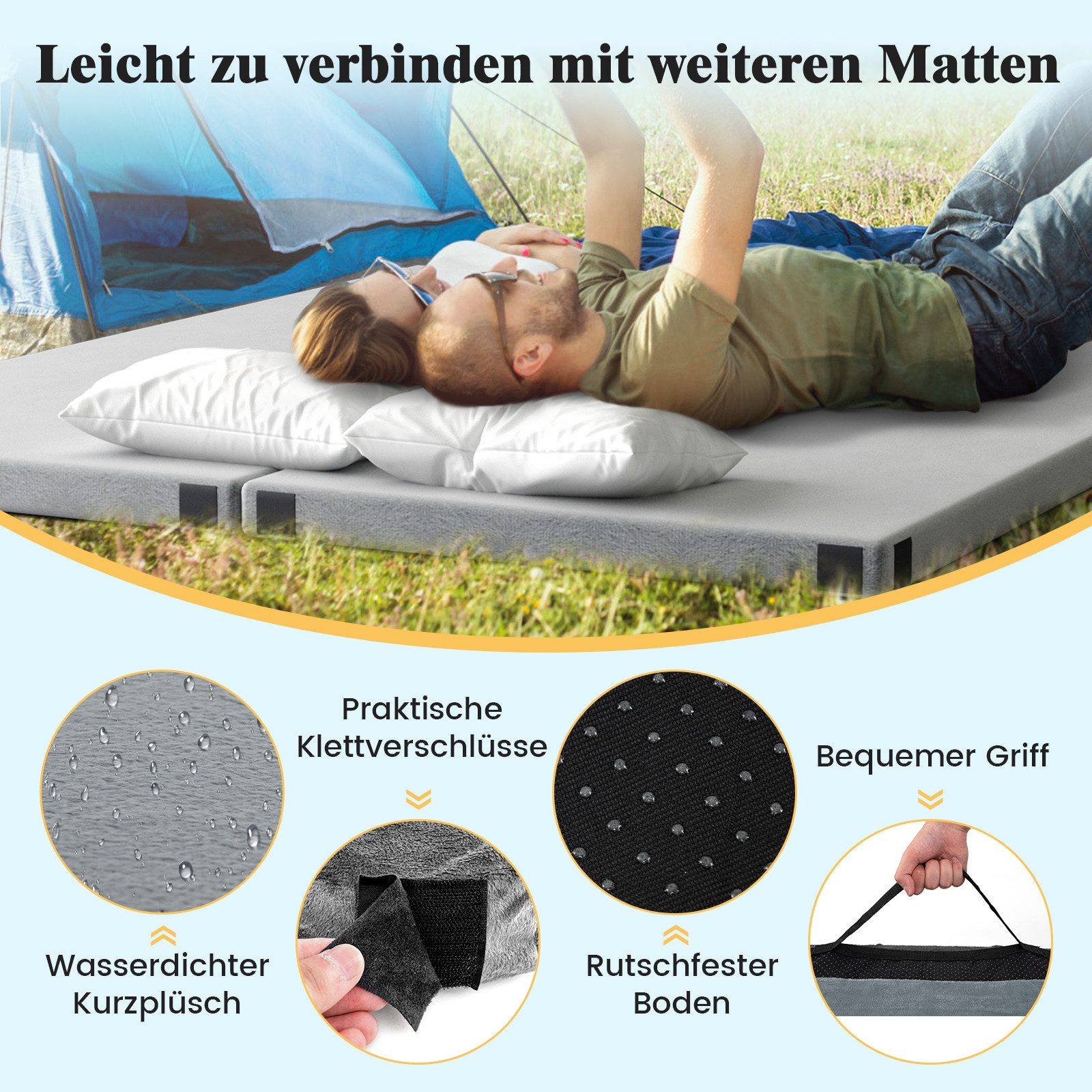 KOMFOTTEU Isomatte, Camping Matratze aus Memory Schaum günstig online kaufen