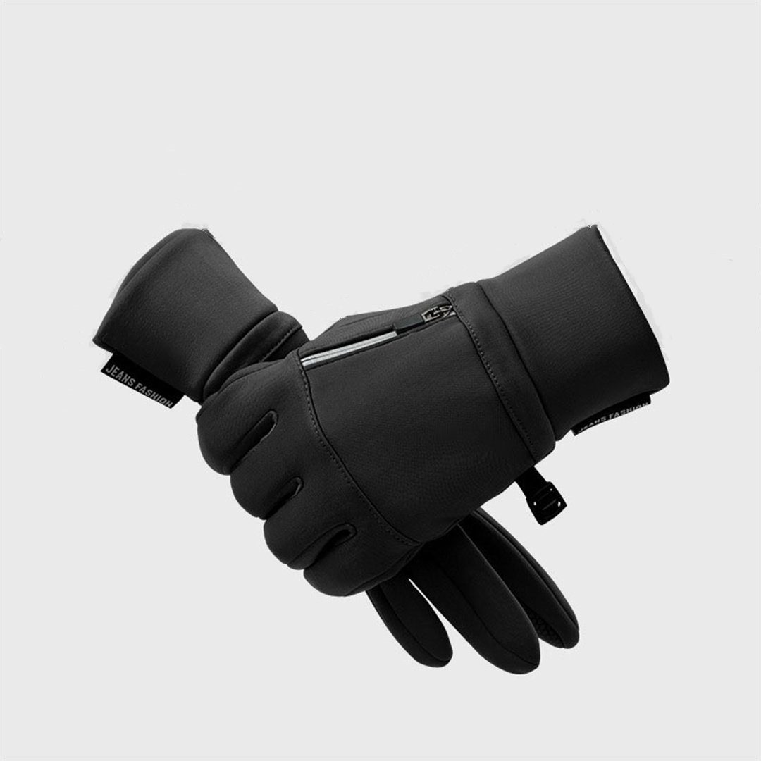 L.Ru UG Fahrradhandschuhe Winterverdickte Thermo-Fahrradhandschuhe Kalte und wasserdichte Outdoor-Handschuhe mit Touchscreen