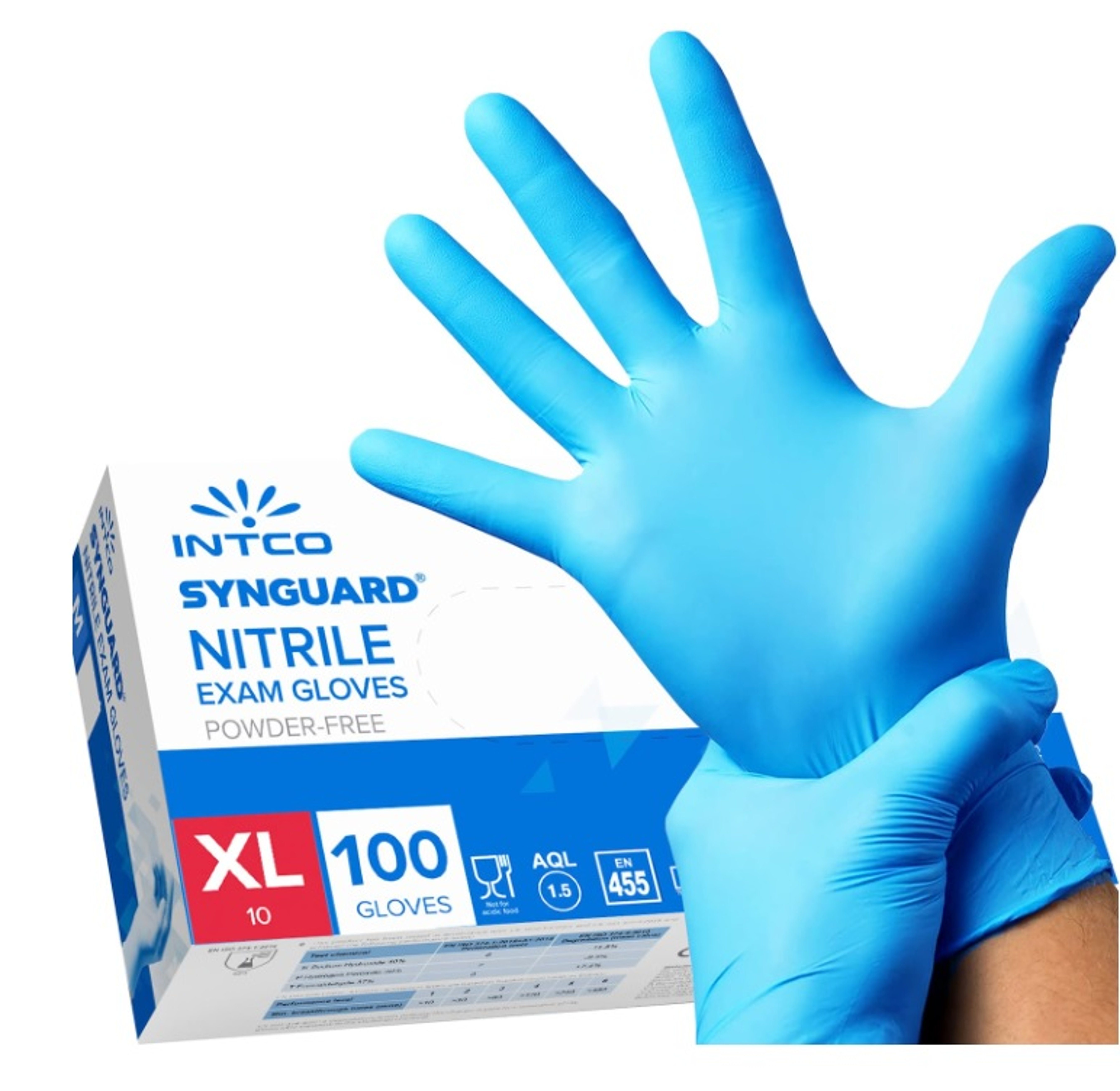 INTCO Nitril-Handschuhe Medical Einmalhandschuhe (Gummihandschuhe, 100-St., 100 Stück) Größe M-XL