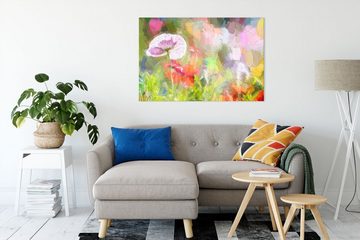 Pixxprint Leinwandbild Kalifornischer Mohn im Frühling, Kalifornischer Mohn im Frühling (1 St), Leinwandbild fertig bespannt, inkl. Zackenaufhänger