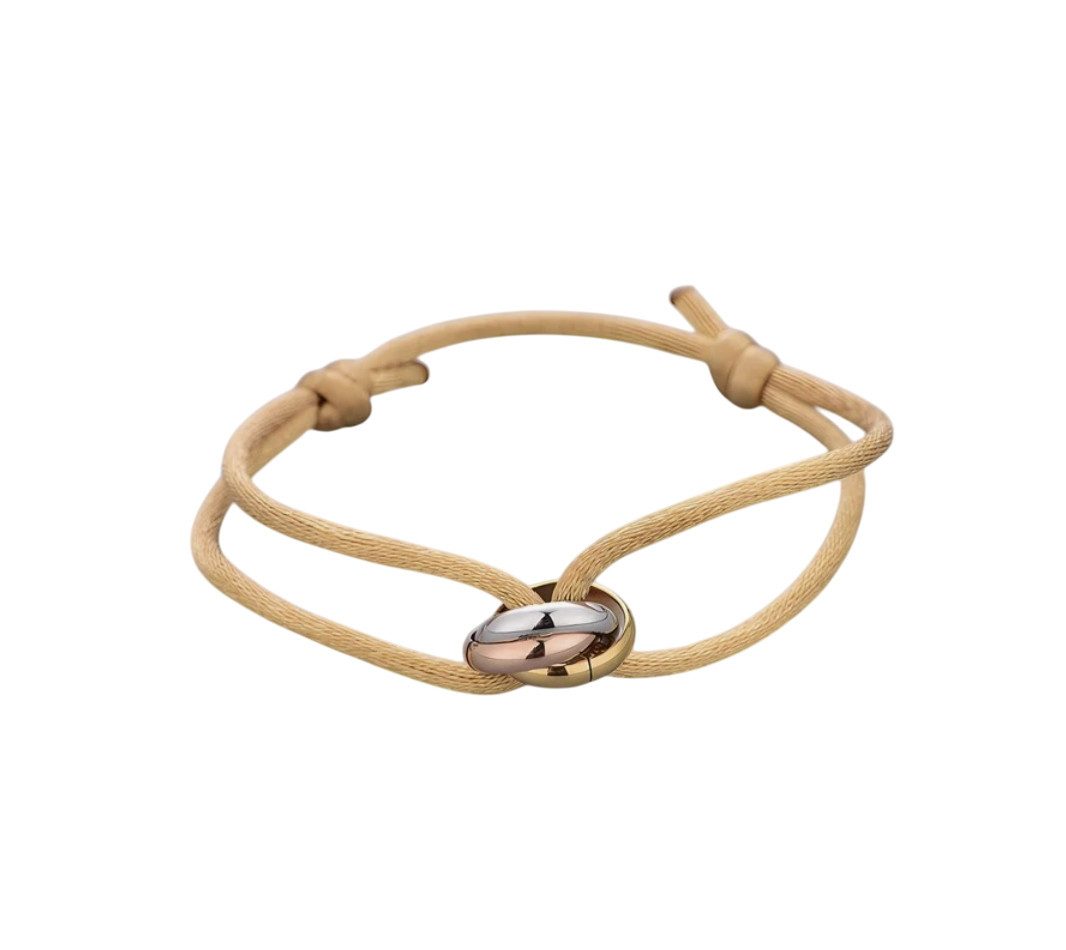 Lale Collection® Armband Edelstahl-Armband Gold Silber Damen Schnur Ювелірні вироби Accessoire Fashion, Gold, Silber, Rose, Metallschnalle, mehrfarbig, Damen, Herren, Unisex