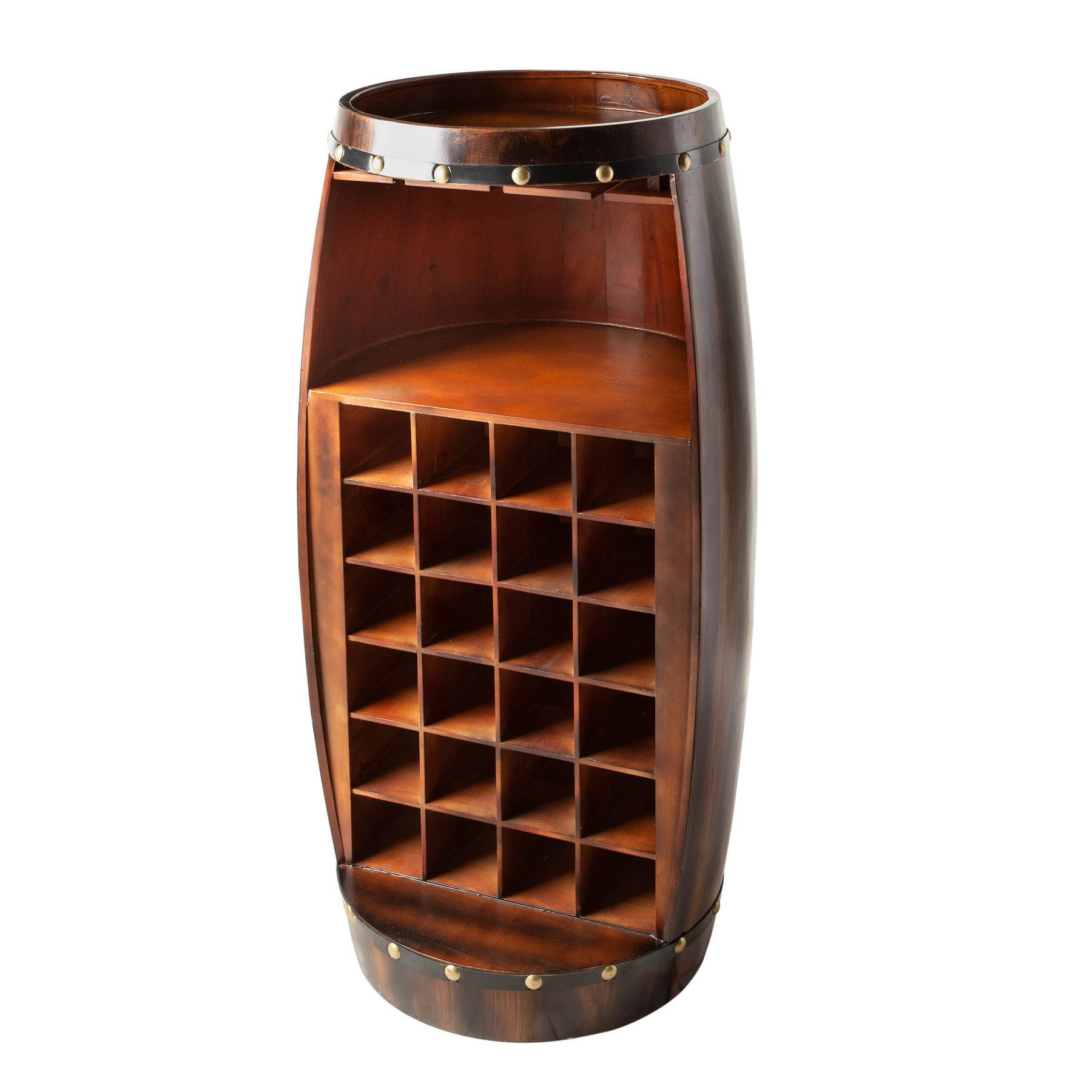 riess-ambiente Weinregal BODEGA 97cm coffee, Weinfass-Optik günstig online kaufen