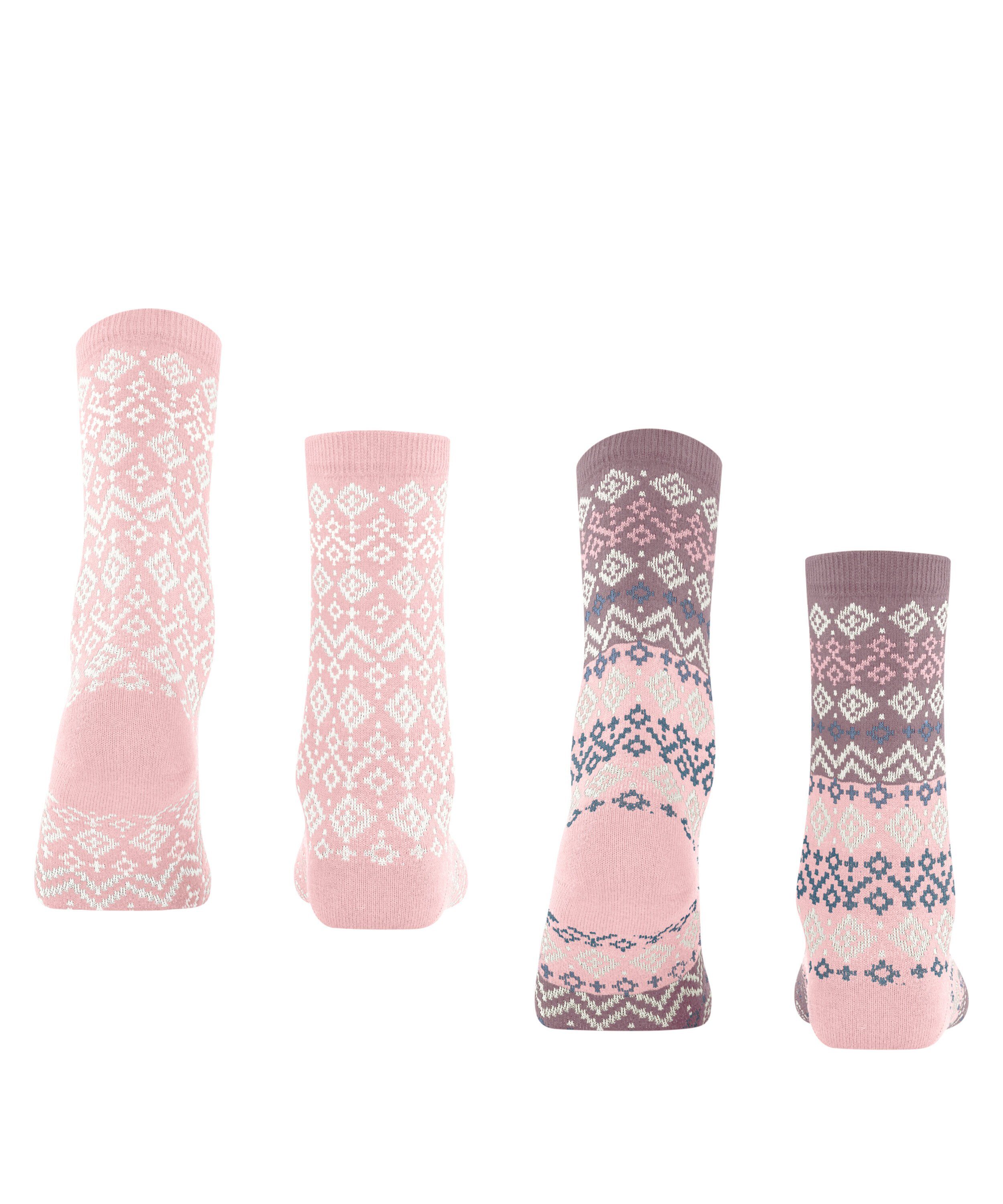 Esprit Socken Esprit Fair Isle 2-Pack Damen aus Biobaumwolle (2-Paar) aus Biobaumwolle