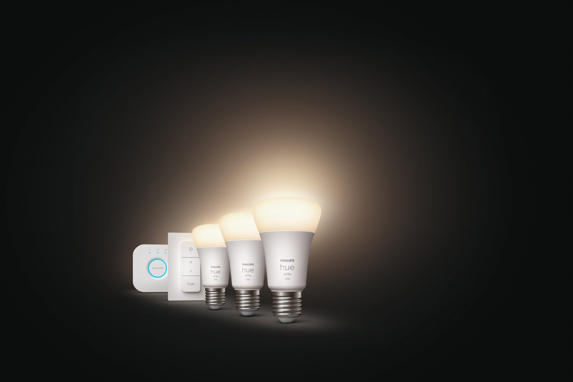 Philips Hue LED-Leuchtmittel White E27 3er Starter Set inkl DS 3x1050lm 75W!, E27, 5 St., Warmweiß