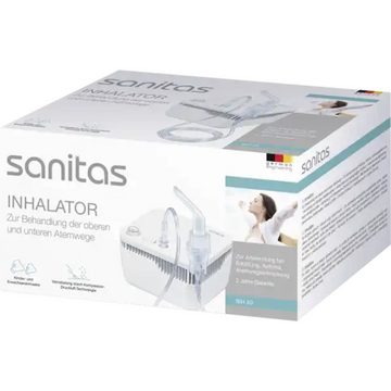 Sanitas Inhalator Nebuliser SIH 50 inkl. Mund- & Nasenstück + Ersatz-Luftfilter, für Erwachsene und Kinder