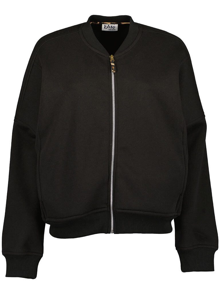 Blue Seven Sweatjacke Damen Sweat-Blouson mit Stehkragen und überschnittenen Schultern