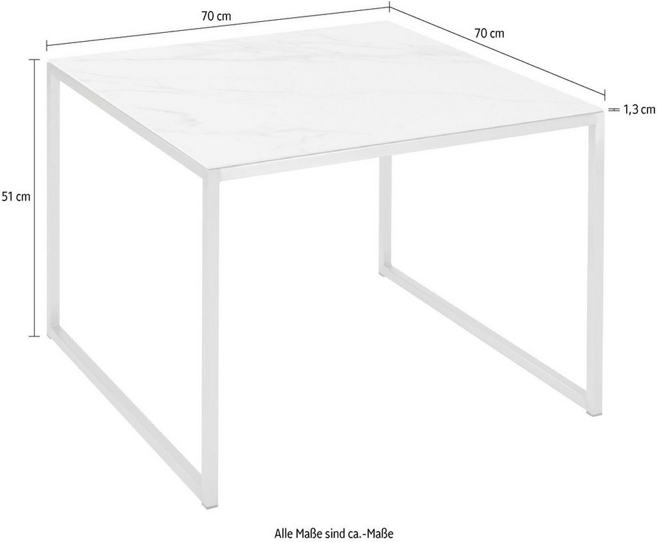 Henke Möbel Couchtisch, Tischplatte aus hochwertiger Keramik, modernes  Design