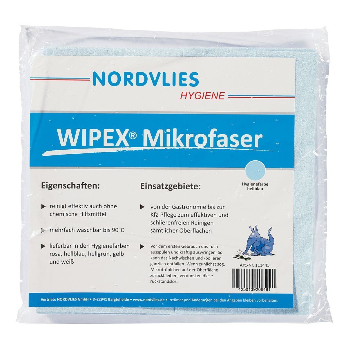 WIPEX Mikrofasertuch (Kunststoff-Mikrofaser, 400x380 cm, 5-tlg., für alle glatten & porösen Oberflächen)