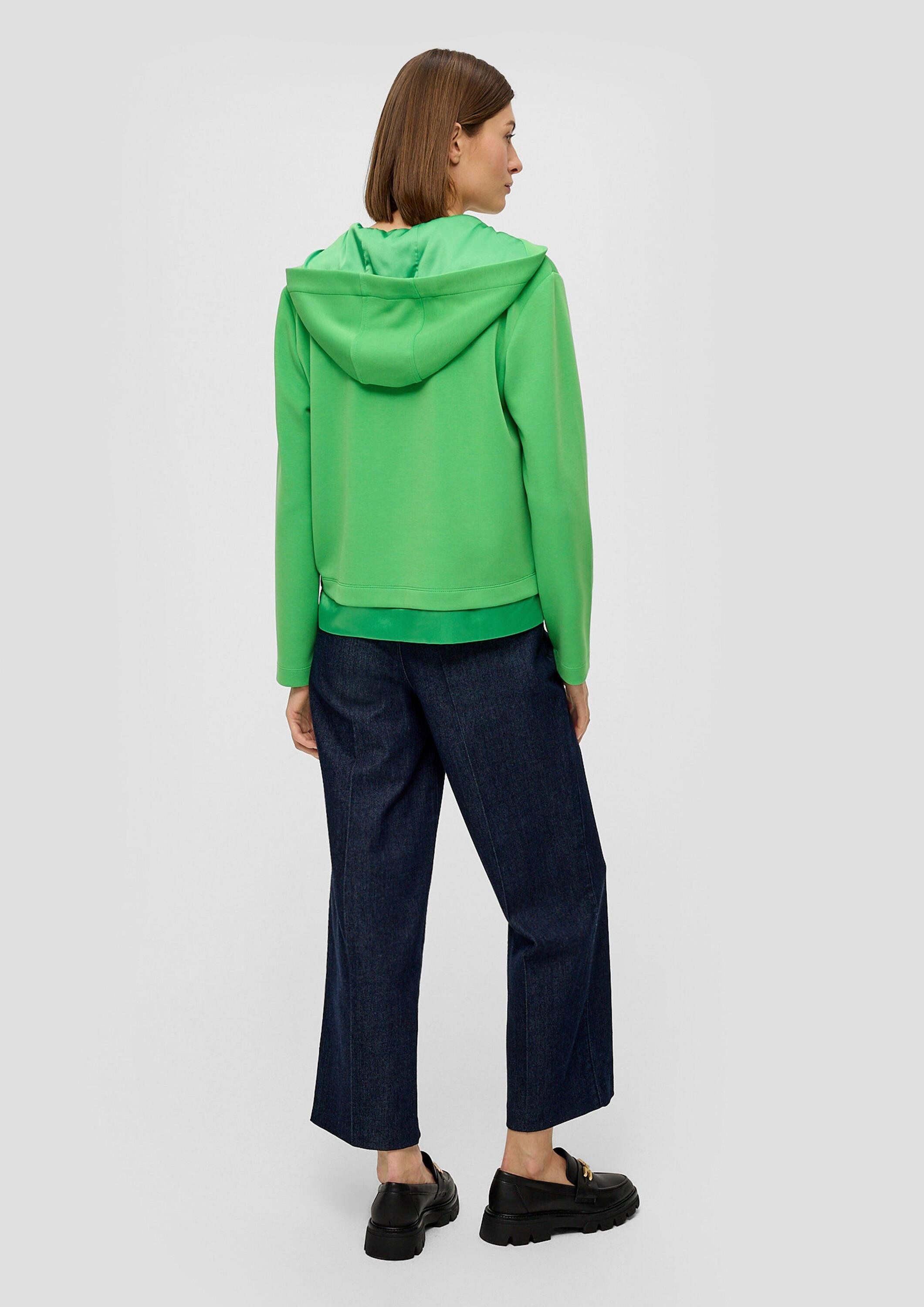 s.Oliver Sweatshirt Sweatshirt Scuba-Sweatshirt mit Kapuze