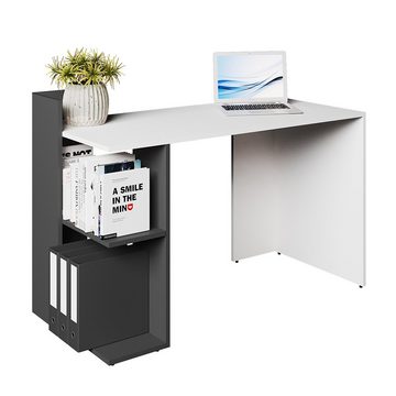 Vicco Schreibtisch Bürotisch Arbeitstisch PC-Tisch THEO Anthrazit Weiß