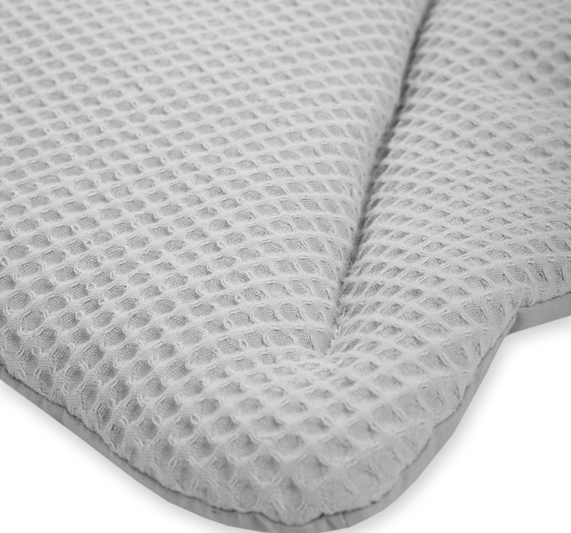 Krabbeldecke Blatt Waffelpiqué, Light grey, Julius Zöllner, Made in Germany