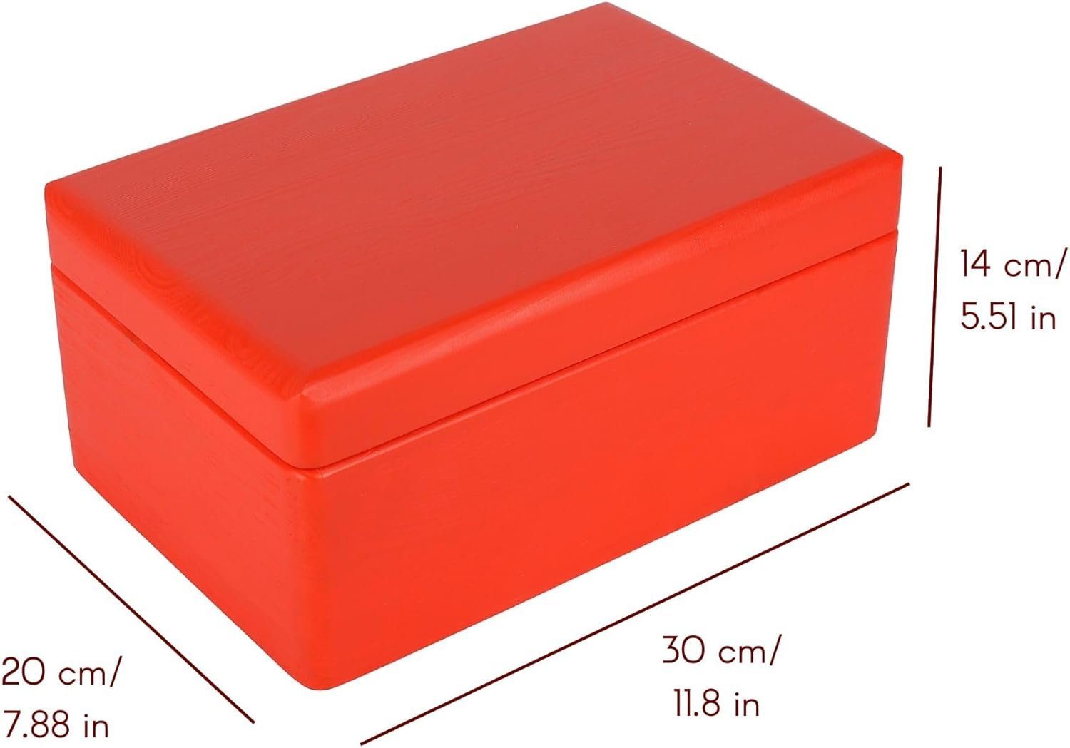 Creative Deco Holzkiste mit Deckel Groß Erinnerungsbox Baby Holzbox 30 x 20 x 14 cm, mit Scharnieren