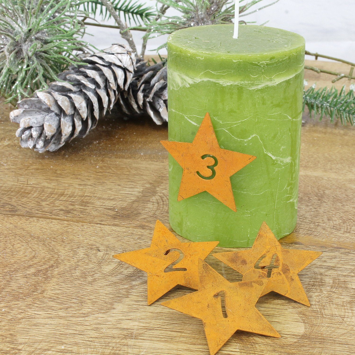 Macosa Home Adventskerze Kerzenstecker 1 bis 4 Kerzenzubehör Verzierung Adv günstig online kaufen