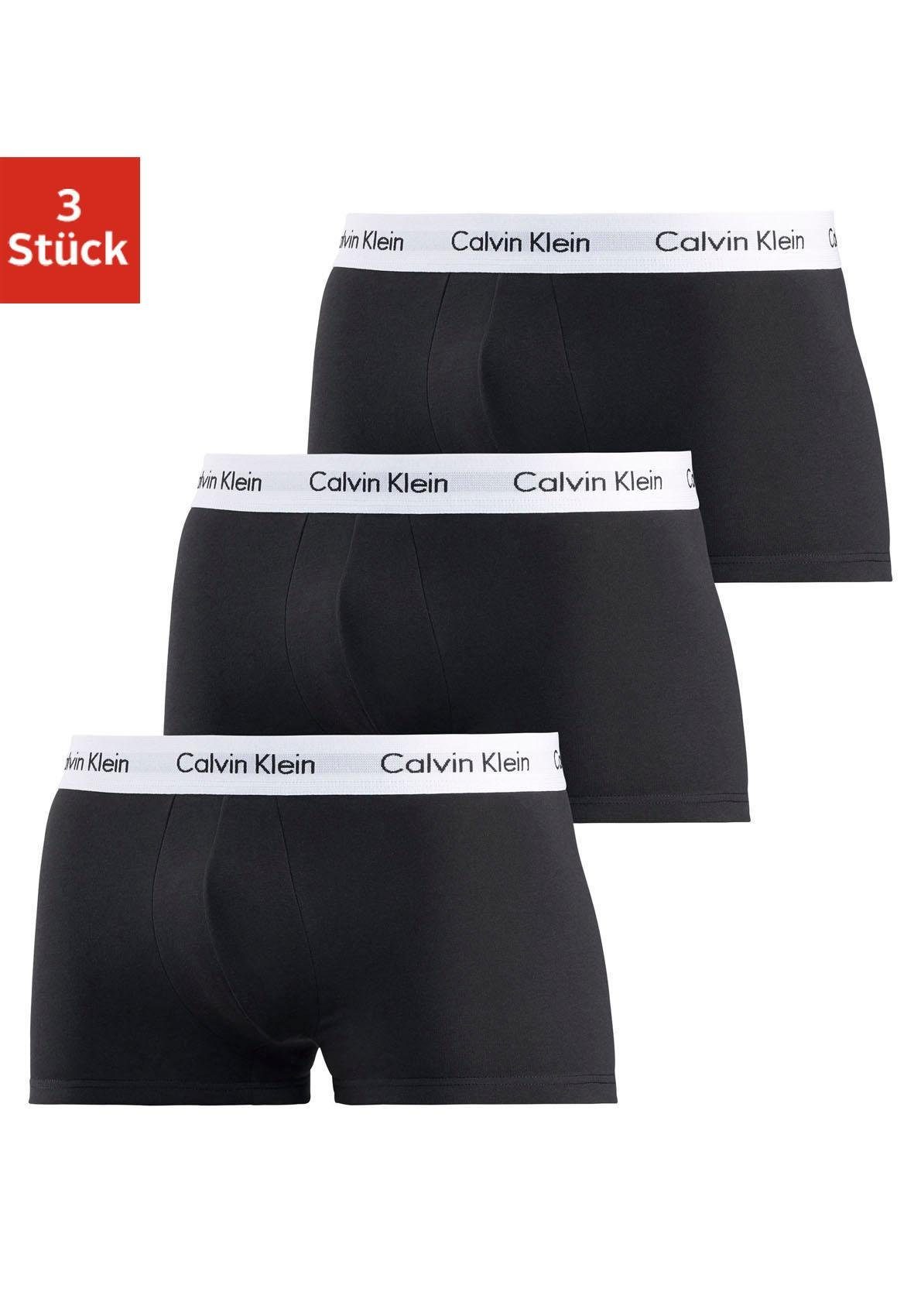 weißem mit Hipster Calvin Underwear Webbund (3-St) Klein schwarz