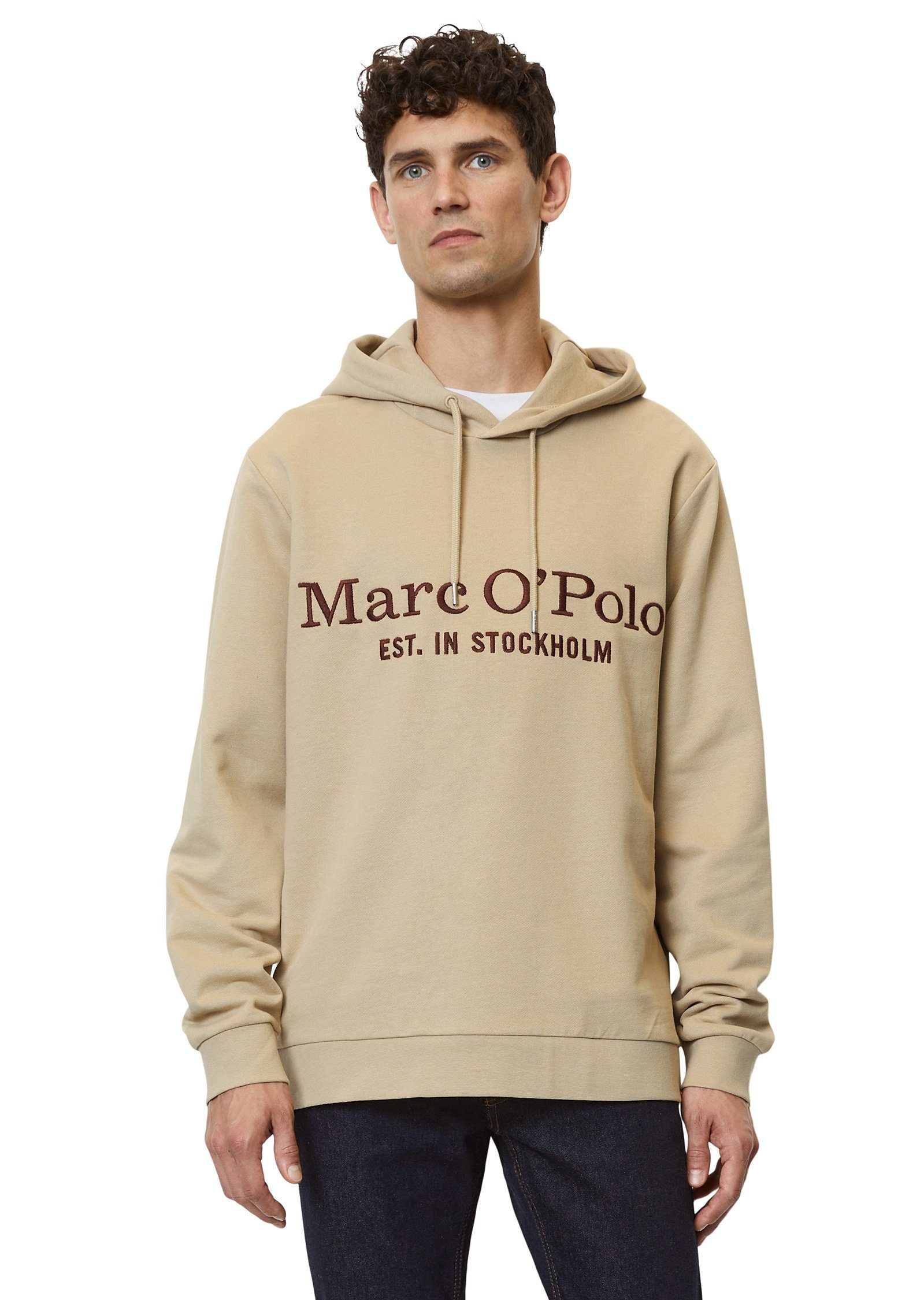 Marc O'Polo Sweatshirt aus hochwertiger Bio-Baumwolle beige