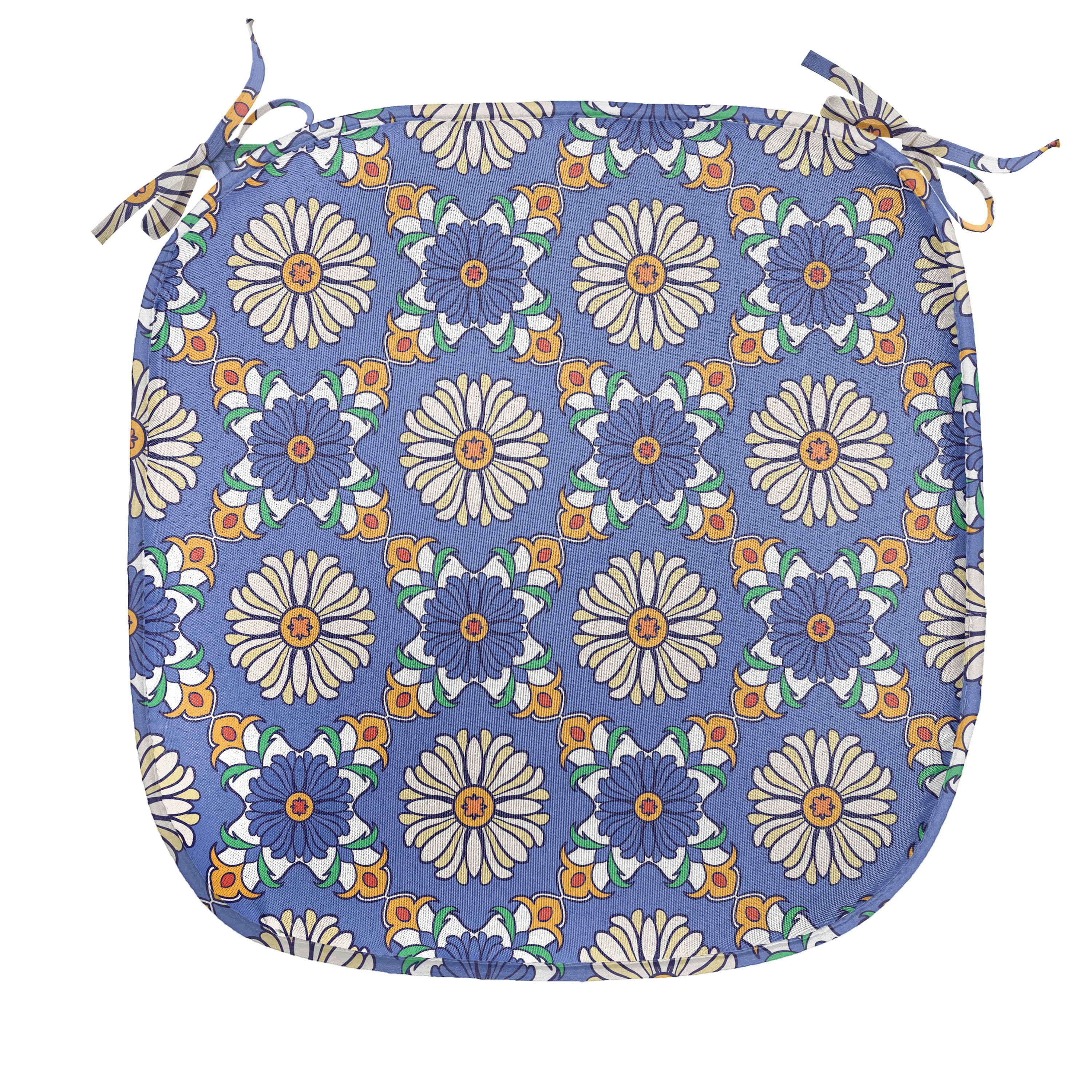 Blumen-Muster-Orient Riemen Kissen für wasserfestes Geometrisch Stuhlkissen Dekoratives mit Abakuhaus Küchensitze,