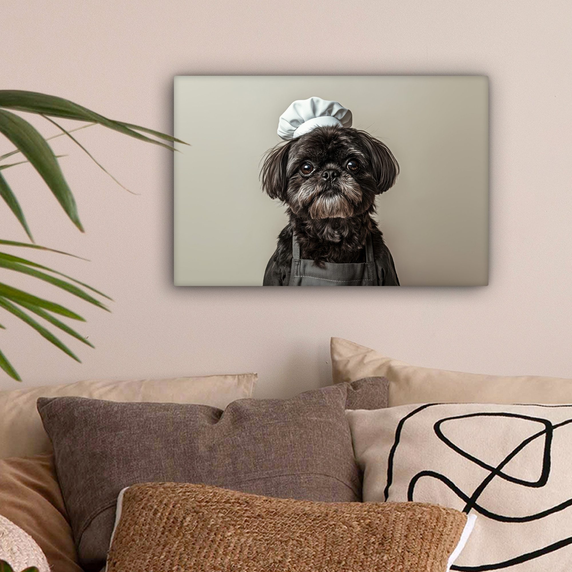 OneMillionCanvasses® Leinwandbild Kochkleidung - Schwarz - günstig online kaufen